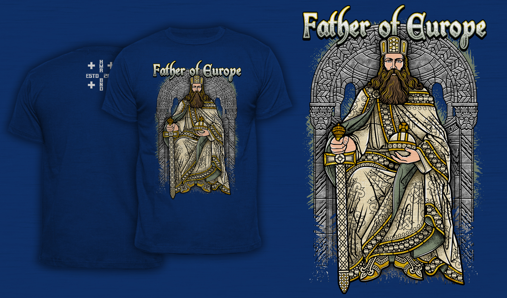 Father Of Europe - Men's T-Shirt Blue